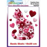 F17 Ajans Örgü Görünümlü Kedi Ütü ile Yapışan Tişört Tekstil Baskı