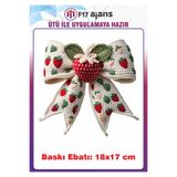 F17 Ajans Örgü Görünümlü Kurdele Ütü ile Yapışan Tekstil Baskı