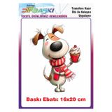 F17 Ajans Sevimli Köpek Ütü ile Yapışan Tişört Tekstil Baskı