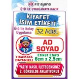 F17 Ajans Takım Elbilesli Ayıcık Temalı Okul Kıyafet Etiketi Isme Özel Tekstil Baskı