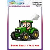 F17 Ajans Traktör Ütü ile Yapışan Tişört Tekstil Baskı 17 x 17 cm Yüksek Kalite Uygulama