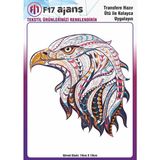 F17 Ajans Ütü ile Yapışan Tekstil Baskı Görseli 19cm X 19cm Renkli ve Kaliteli