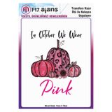 F17 Ajans Ütü ile Yapışan Tekstil DTF Transfer Baskı In October We Wear Pink