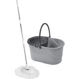F187 Eko Balerina Otomatik Sıkma Temizlik Seti, Döner Başlıklı Mikrofiber Mop - Antrasit - Seçenek 1