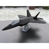 F22 Savaş Uçağı Modeli Siyah Renk 15 CM Ev Ofsi Dekoratif Obje