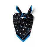 F29 Kadın Mavi Siyah Yıldız Desenli 50x50 Bandana HYL DG01262-22