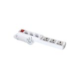 F303C – 3+3 Anahtarlı Universal Grup Priz 5 Metre | Uzun Kablolu, Anahtarlı Güç Dağıtımı
