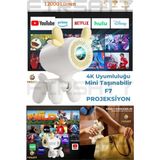 F7 Mini 4K Mini Projektör 4K Android 13 Tv Wifi Projeksiyon Ev Sineması Projektör Mini Taşınabilir - Çok Renkli