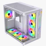 F7-pro Argb Ön Panel Ve Kumandalı Fanlar Atx Gaming Beyaz Kasa