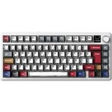 F75 Max Mekanik Rgb Tkl Graywood V4 Switch Kablosuz Makrolu Hot Swap Türkçe Q Klavye Comic - Çok Renkli