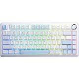 F75 Mekanik Rgb Klavye Tkl Crescent Switch Tri Mode Kablosuz Makrolu Hot Swap Gaming Oyuncu Klavyesi Buz Mavisi