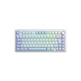 F75 Mekanik RGB TKL GrayWood V4 Switch Kablosuz Makrolu Hot Swap Türkçe Q Klavye Buz Mavisi