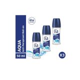Fa Aqua Roll-On 50 ml Deodorant - 3 Adet 48 Saat Kalıcı Okyanus Ferahlığı