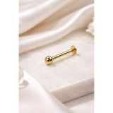 FA LORA TAKI Cerrahi Çelik Tragus Kıkırdak Helix Labret Top Piercing Gold 8MM