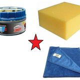 Fa Oto Araba Kaporta Boya Tampon Cizik Giderici Pasta Cila mikrofiber bez sünger hediyeli 3 lü set