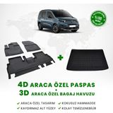 Fa Otomotiv Citroen Berlingo 4d Havuzlu Paspas ve Bagaj Havuzu 2019 Model ve Sonrası - Siyah