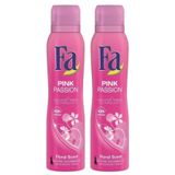 Fa Pink Passion Deodorant Sprey, 150 ml x 2 Adet, Çiçek Kokusu