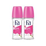 Fa Pink Passion Kadın Roll-On Deodorant Seti 2×50 ml, Çiçek Kokusu, 48 Saat Koruma