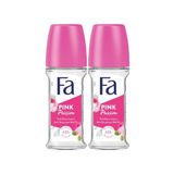 Fa Pink Passion Kadın Roll-On Set 2×50 ml – Aromatik Çiçek Kokusu, 48 Saat Koruma