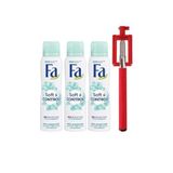 Fa Soft & Control Deospray, 3 Adet + Selfie Çubuğu