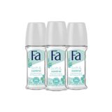 Fa Soft & Control Roll-On 50 ml Kadın Deodorant - 3 Adet 48 Saat Kalıcı Yasemin Kokusu