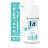 Fa Soft Control Roll-On 50 ml Yasemin Kadın – Taze Ferahlık, 48 Saat Koruma