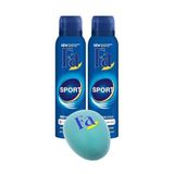 Fa Sport Men Deo Spray 150 ml 2'li Paket + Saç Açıcı Tarak