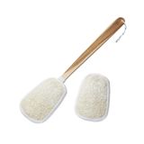 FAAY Luffa Sünger Pedleri Yedekleri ile Bir Çubuk Üzerinde 17 İnç Doğal Peeling Kabağı Sırt Scrubber - Erkekler ve Kadınlar için Uzun Saplı Gevşek Vücut Banyosu ve Duş Fırçası