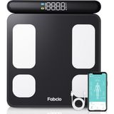 Fabcio Fitsmart Pro Bloetooth 8 Elektrotlu Çok Fonksiyonlu Yağ Ölçer Akıllı Baskül - Siyah