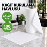 Fabemax Tek Kullanımlık Rulo Kağıt Havlu 40X40 cm 100 Yaprak Berber, Kuaför ve Güzellik Merkezi Için - Beyaz
