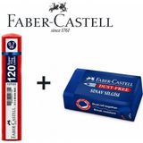 Faber-Castell 0.7 mm Kalem Ucu Seti 120’li Set + Sınav Silgisi Dayanıklı Kullanım İçin