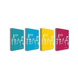 Faber-Castell 1 adet Faber-Castell Spiralli Defter Şato Plastik Kapak Çizgisiz 100 Yp A4 - Renkli