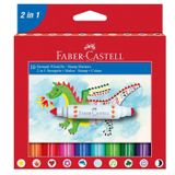 Faber-Castell 10 Renk Jumbo Çift Uçlu 2in1 Keçeli Kalem Seti - 155170
