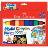 Faber-Castell 10 Renk Multi Crayon Pastel Çok Amaçlı Renkli Kalem Seti