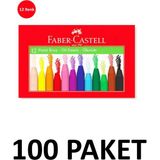 Faber Castell 100 Paket Karton Kutu 12 Renk Pastel Boya