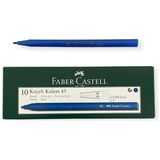 Faber-Castell 10'lu Mavi Keçeli Kalem Seti 45 Ölçüler ile Sıra Dışı Yazım Konforu