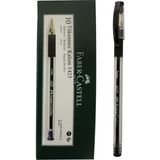 Faber-Castell 10'lu Paket Siyah Tükenmez Kalem 1425 Yüksek Kaliteli Mürekkep ile Ergonomik Tutuş