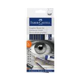Faber-Castell 114000 - Grafit Eskiz Seti, 8 Parçalı, 6 Goldfaber Kurşun Kalem, 1 Kalemtıraş, 1 Silgi