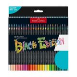 Faber-Castell 116450 - Renkli Kalemler Blackwood, Black Edition, 50'li Kutu, Parlak Renkler, Yumuşak Çizgili, Siyah Ahşap - 41 Delft Blue