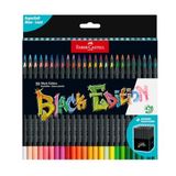 Faber-Castell 116450 - Renkli kalemler Blackwood, Black Edition, 50'li kutu, parlak renkler, yumuşak çizgili, siyah ahşap