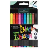 Faber Castell 116451 Black Edition Fırça Uçlu Keçeli Kalem 10'lu