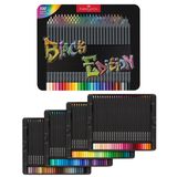 Faber-Castell 116490 - Black Edition renkli kalemler, 100'lü metal kutu, kırılmaz, çocuklar ve yetişkinler için