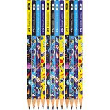 Faber-Castell 12 Adet Uzay Macerası 2B Yuvarlak Kurşun Kalem Renkli Uzay Deseni ile Eğlenceli