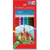 Faber-Castell 12 li Kuru Boya Kalemi Karton Kutu Parlak Renkler ile Yumuşak Mineli 5171 116312 - Yok - Karışık