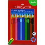 Faber Castell 12 Renk Grıp Jumbo Kuru Boya Kalemi