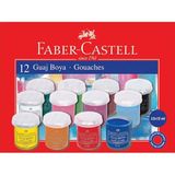 Faber-Castell 12 Renk Guaj Boya 15 ml Renkli Yaratıcılığınızı Geliştirir