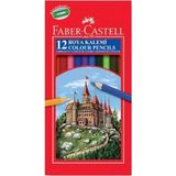 Faber-Castell 12 Renk Kuru Boya Seti Dayanıklı Uç ve Parlak Renkler İçin Tam Boy Boy (5178000071