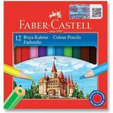 Faber-Castell 12 Renk Kuru Boya Yarım Boy - Çok Renkli - 1 Adet
