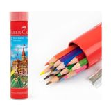 Faber-Castell 12 Renk Metal Tüpte Kuru Boya Kalemi Çocuklar İçin Dayanıklı ve Eğlenceli