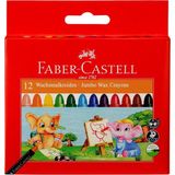 Faber-Castell 12 Renk Süper Yıkanabilir Mum Boya Seti Çocuklar İçin Ergonomik Tasarım 5281120040